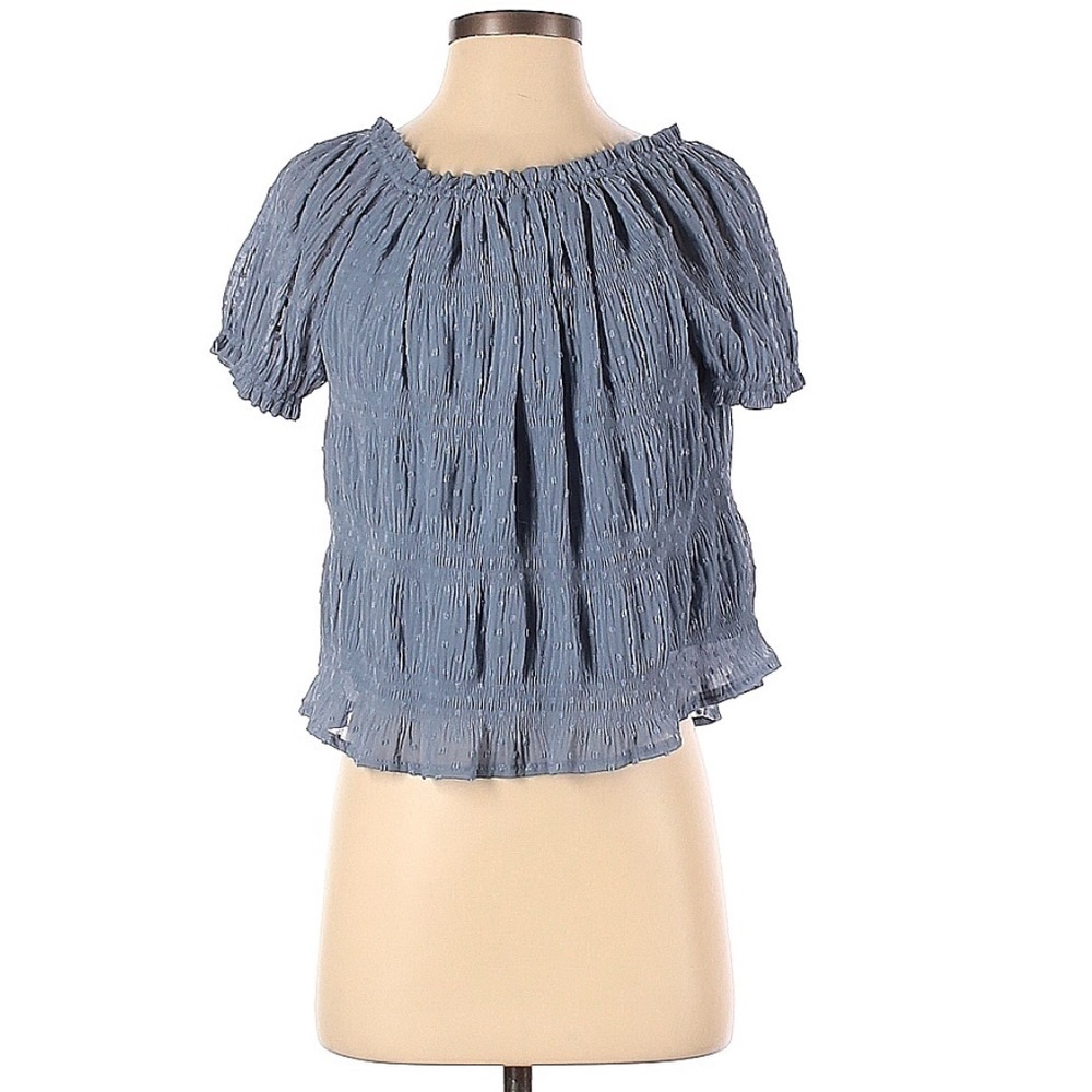 Dee Elly Boho Short Sleeve Ruffled Blouse l S